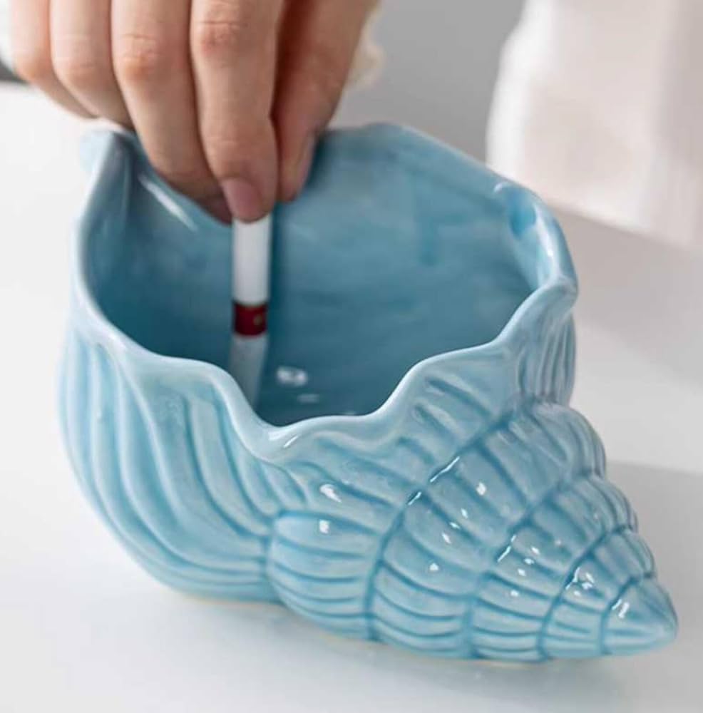 巻き貝の灰皿 Amazon.co.jp: セラミック巻貝灰皿 家のもの オーシャン